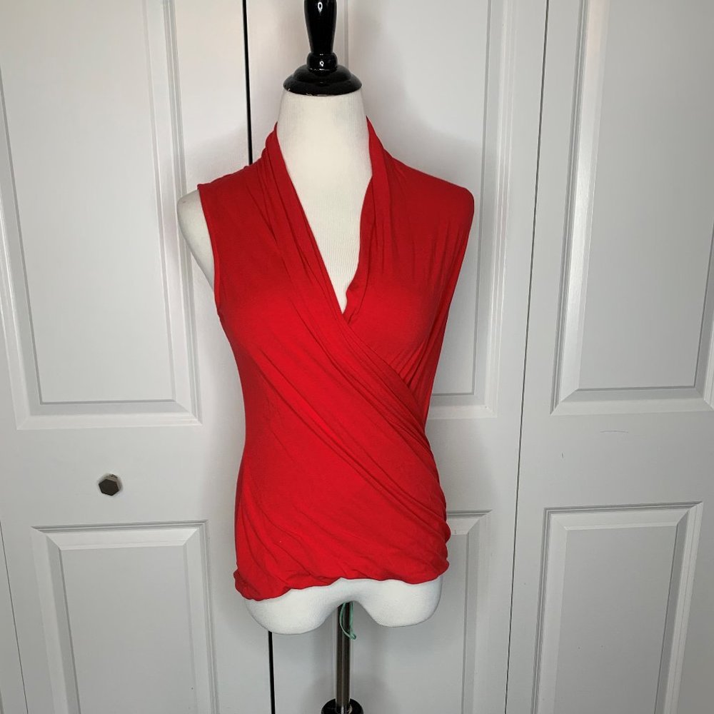 Vince Camuto Sleeveless Faux Wrap Blouse